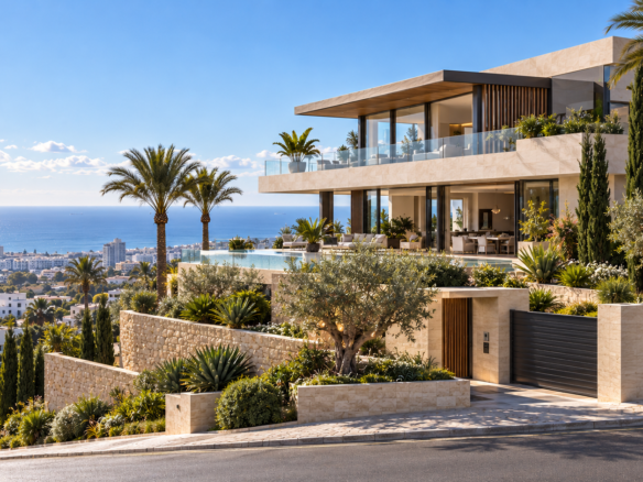 Conceptual luxury residence for 990 m² ocean-view hillside land in Anfa, Casablanca